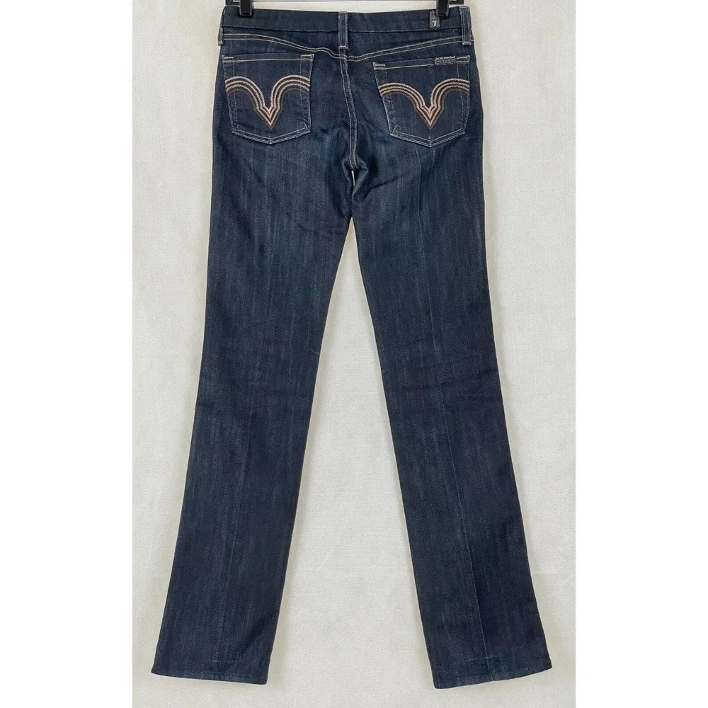 7 Seven For All Mankind Womans 25 Jeans‎ Kate Ankle Dark Wash Stretch USA Made - Picture 2 of 10